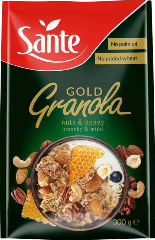 Granola Gold Orzechowa z Miodem 300 g - Sante