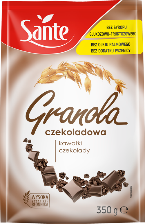 Granola czekoladowa z kawałkami czekolady 350 g - Sante