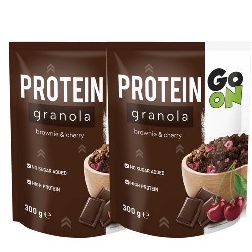 Granola proteinowa Brownie Wiśnia 2x 300 g Go On Sante