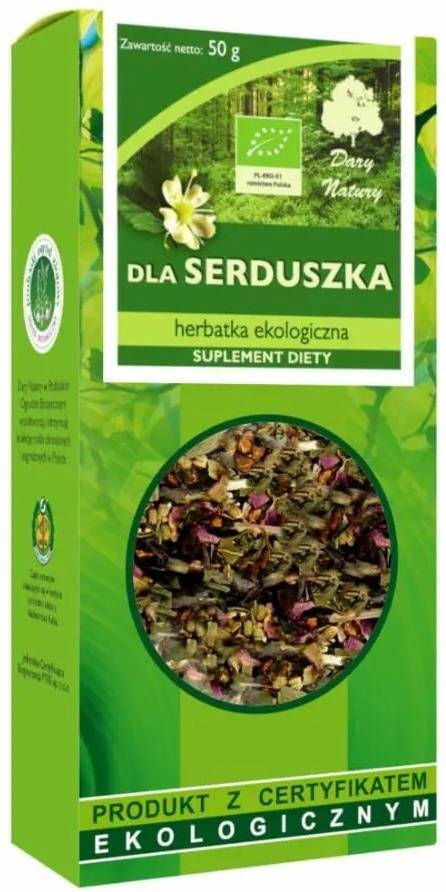 Herbata Dla Serduszka Ekologiczna - Suplement diety 50 g - Dary Natury