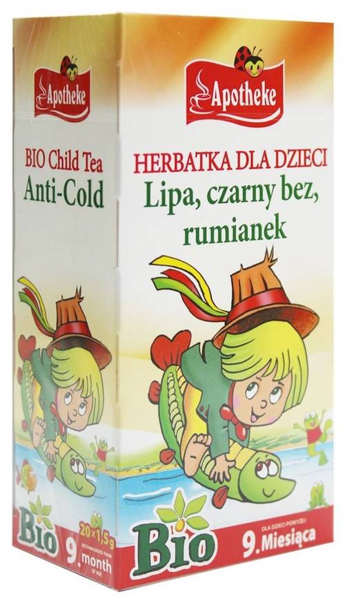 Herbata dla dzieci Lipa Czarny Bez i Rumianek (20x1,5g) - Apotheke
