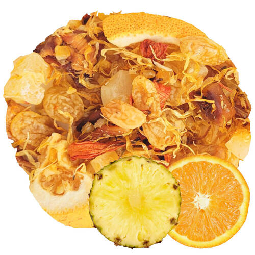 Herbata owocowa Mango Latika 50 g - ananas pomarańcza rodzynki nagietek lilia