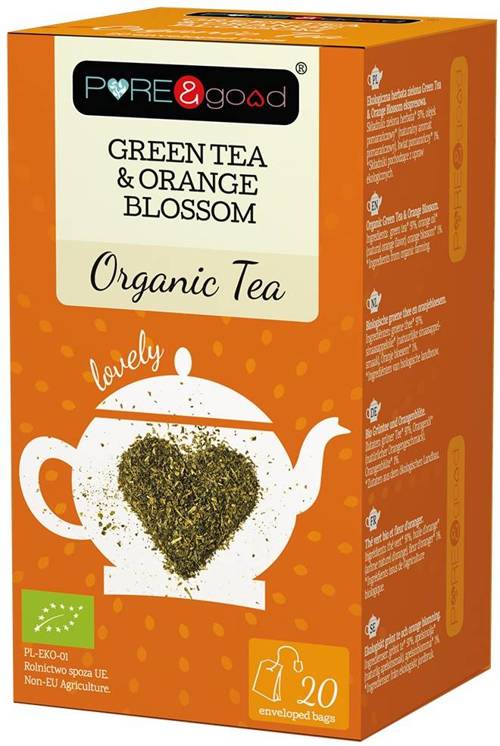 Herbata zielona ekologiczna Kwiat Pomarańczy Green Tea & Orange Blossom 36 g Pure&Good