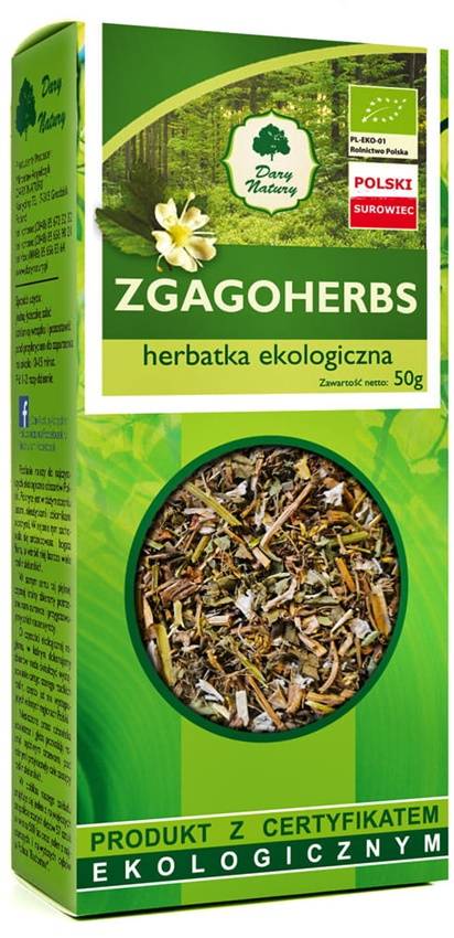 Herbatka Zgagoherbs Ekologiczna BIO 50 g Dary Natury