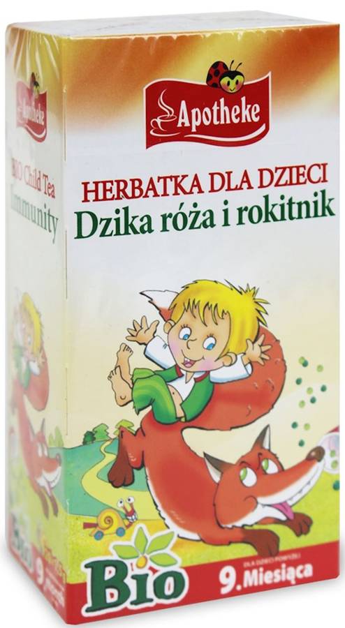 Herbatka dla dzieci - Dzika Róża i Rokitnik Ekologiczna 20x 1,5 g - Apotheke