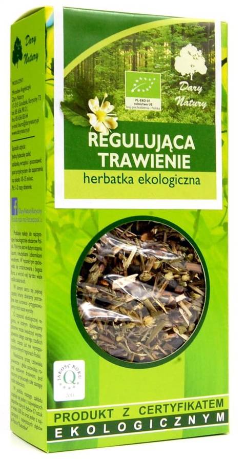Herbatka regulująca trawienie Ekologiczna 50 g Dary Natury