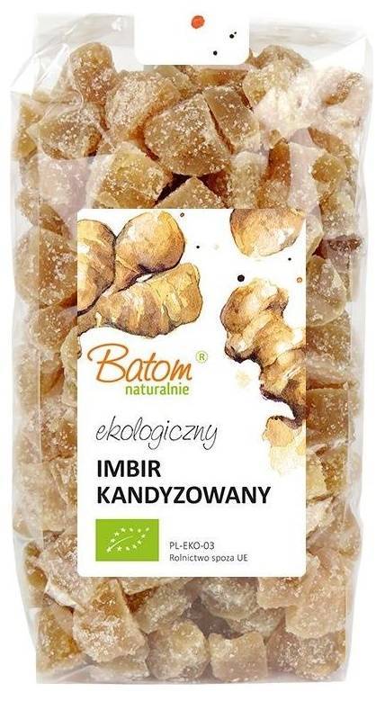 Imbir kandyzowany kostka Ekologiczny Bio 1 kg Batom