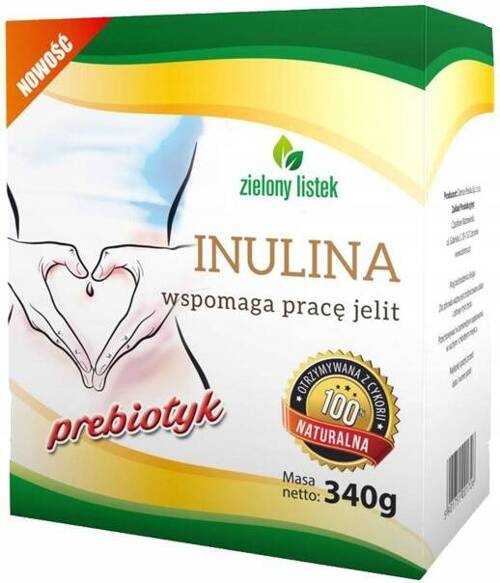 Inulina z cykorii słodzik w proszku 340 g proszek Zielony Listek - naturalny prebiotyk