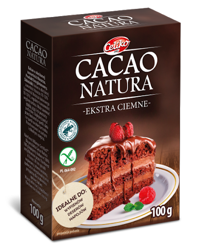 Kakao ekstra ciemne Bezglutenowe 100 g Cacao Natura - Celiko
