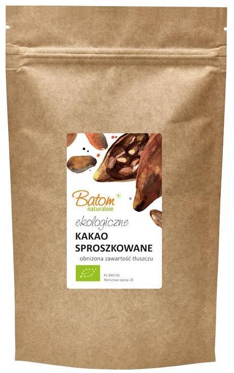 Kakao sproszkowane odtłuszczone Ekologiczne Bio 500 g Batom