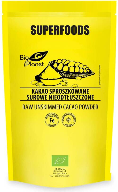 Kakao surowe sproszkowane nieodtłuszczone 150 g BIO Planet