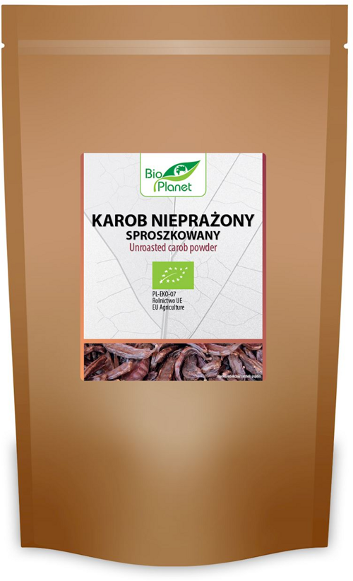 Karob nieprażony sproszkowany BIO Planet 400 g