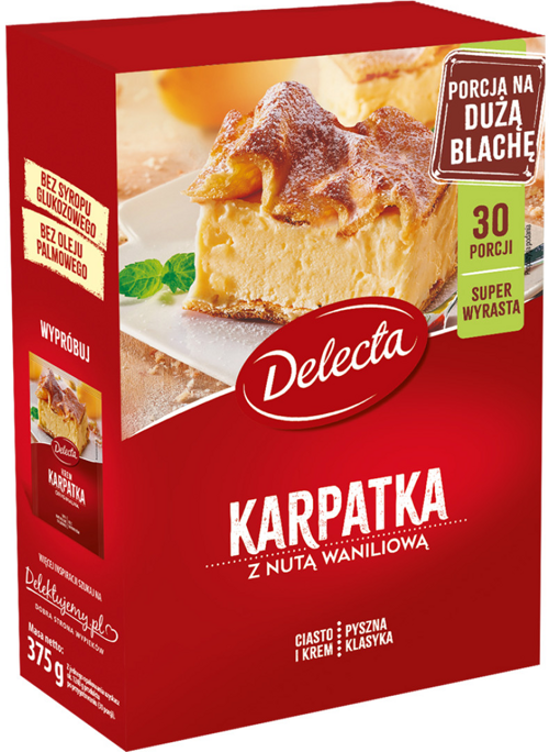 Karpatka z nutą waniliową 375 g Delecta