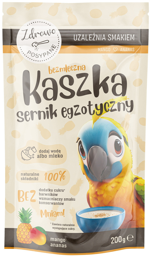 Kaszka Sernik Egzotyczny Mango - Ananas bezmleczna Zdrowo Posypane 200 g