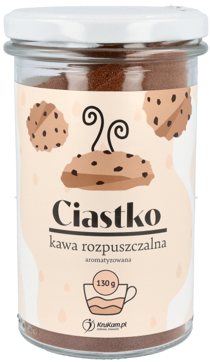 Kawa rozpuszczalna Ciasteczkowa Bez Cukru 130 g - Krukam