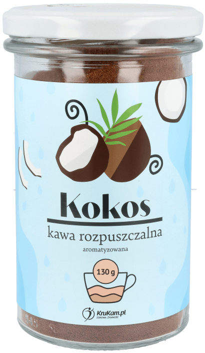 Kawa rozpuszczalna Kokosowa Bez Cukru 130 g - Krukam