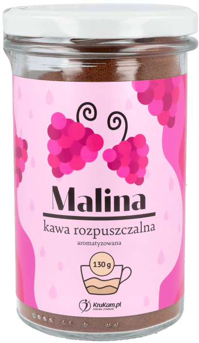 Kawa rozpuszczalna Malinowa Bez Cukru 130 g - Krukam