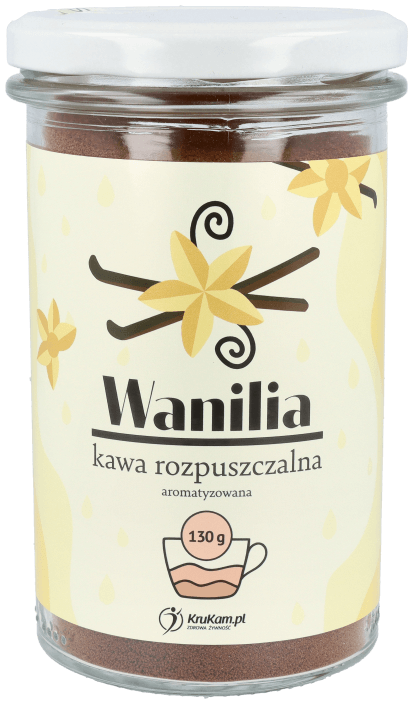 Kawa rozpuszczalna Waniliowa Bez Cukru 130 g - Krukam