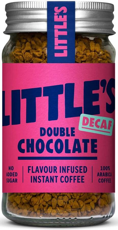 Kawa rozpuszczalna liofilizowana Bezkofeinowa Czekoladowa 50 g Little's Double Chocolate DECAF