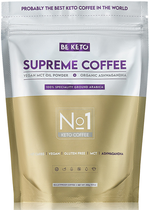 Keto Kawa z olejem Mct + Ashwagandha 250 g BeKeto Supreme Coffee Arabica