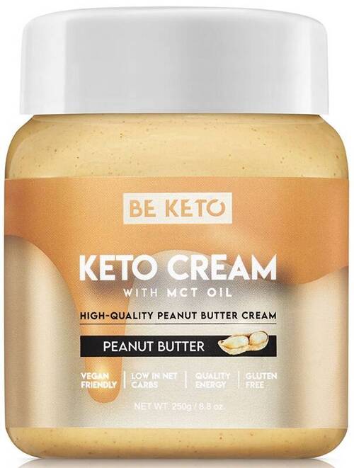 Keto Krem Doskonałe Masło Orzechowe + olej MCT bez cukru 250 g BeKeto Cream Peanut Butter