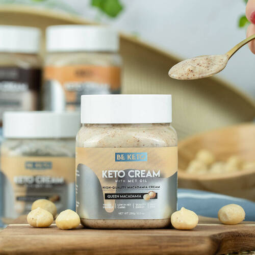 Keto Krem Królowa Makadamia + olej MCT bez cukru 250 g BeKeto Cream Queen Macadamia