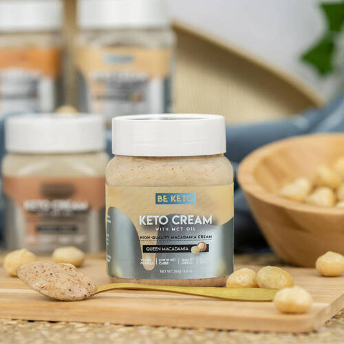 Keto Krem Królowa Makadamia + olej MCT bez cukru 250 g BeKeto Cream Queen Macadamia