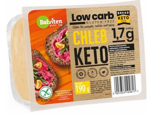 Keto chleb bezglutenowy 2x 190 g Low Carb Balviten Zestaw