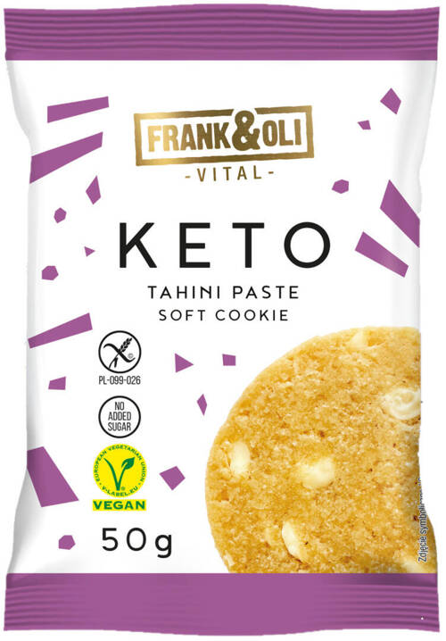 Keto ciastko miękkie ciasteczko z pastą sezamową 50 g Frank&Oli Tahini Paste