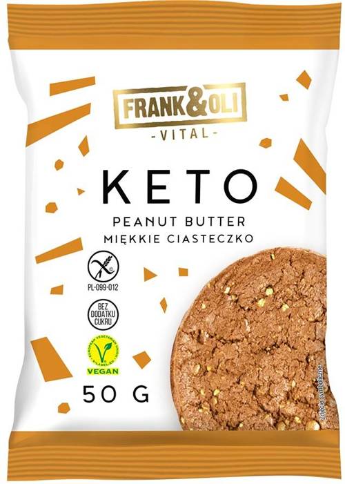 Keto ciastko miękkie z pastą orzechową Peanut Butter 50 g - Frank&Oli