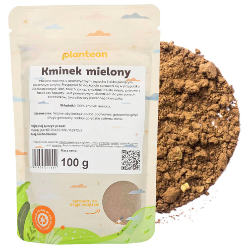 Kminek mielony 100 g Planteon - aromatyczna przyprawa naturalna