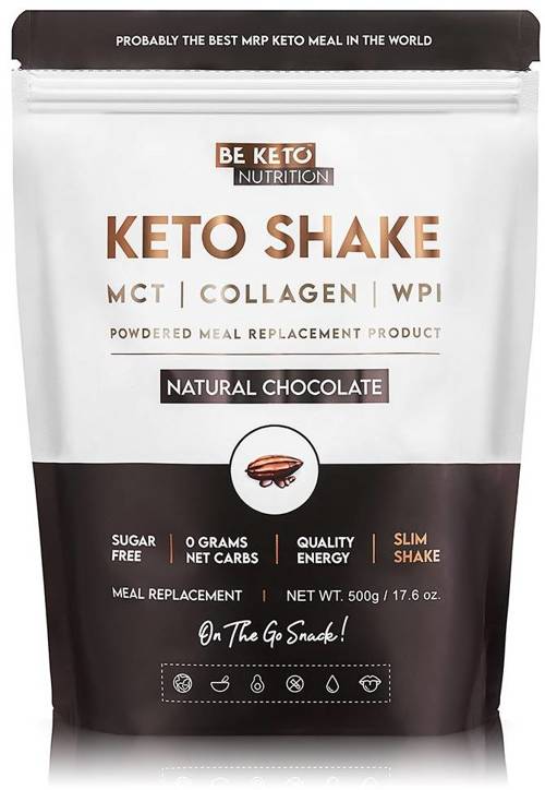 Koktajl MCT Kolagen WPI Naturalna Czekolada 500 g BeKeto Diet Keto Shake - suplement diety