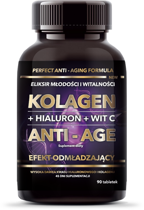 Kolagen Anti-Age Hialuron + Witamina C 90 tabletek Intenson - suplement diety
