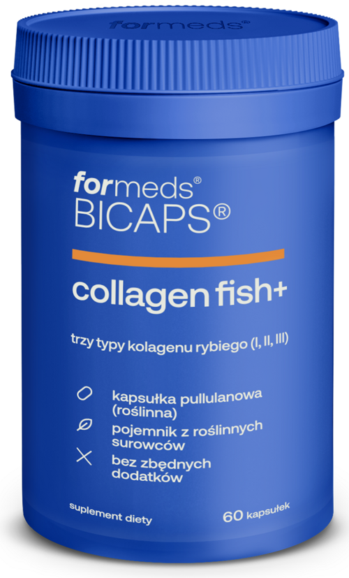 Kolagen rybi + kwas hialuronowy 60 kapsułek Formeds BICAPS Collagen Fish+ - suplement diety