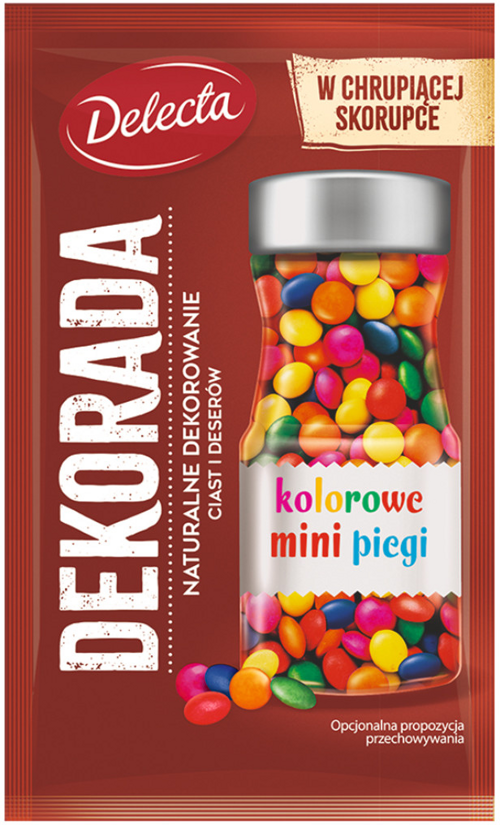 Kolorowe mini piegi 35 g Delecta Dekorada