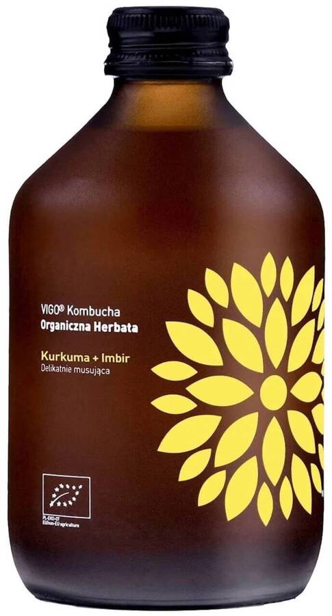 Kombucha Kurkuma + Imbir BIO 330 ml VIGO - herbata organiczna