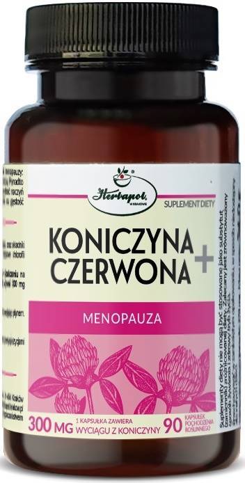 Koniczyna czerwona + Menopauza 90 kapsułek Herbapol Kraków - suplement diety