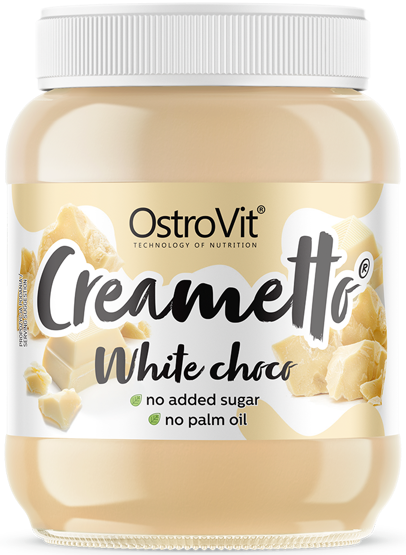 Krem biała czekolada Bez Cukru - White Choco Creametto 350 g - Ostrovit