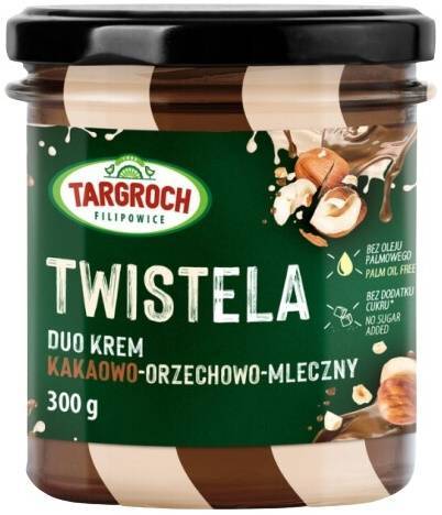 Krem duo kakaowo-orzechowo-mleczny Twistela 300 g Targroch 