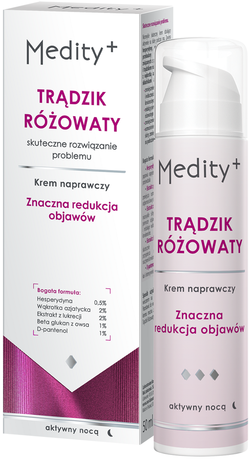 Krem naprawczy na noc 50 ml Medity+ Trądzik Różowaty AVA