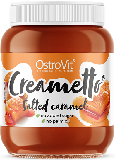 Krem słony karmel Bez Cukru - Salted Caramel Creametto 350 g - Ostrovit
