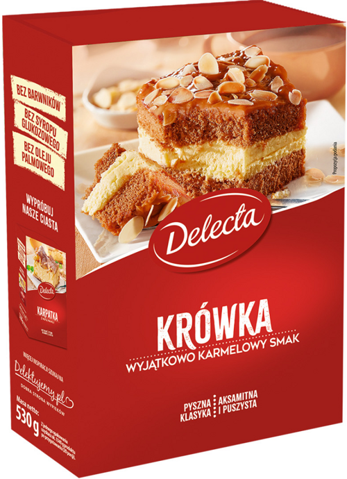 Krówka karmelowy smak 530 g Delecta