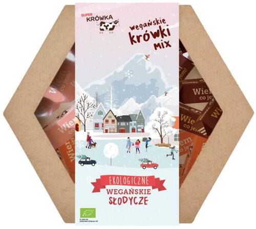 Krówki wegańskie Mix smaków BIO 195 g Super Krówka - Box na Prezent