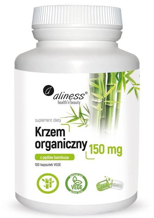 Krzem organiczny z pędów bambusa 150 mg 100 kaps. Vege Aliness - suplement diety