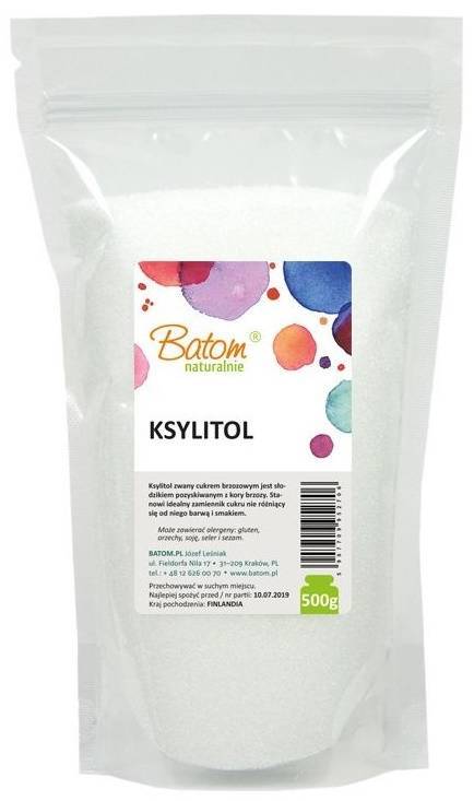 Ksylitol Xylitol 500 g Batom - cukier brzozowy słodzik substancja słodząca Keto