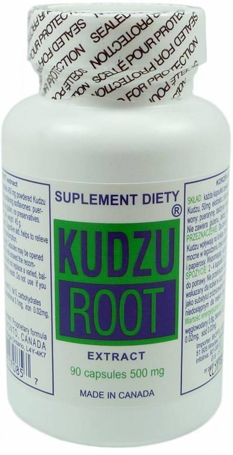 Kudzu Root ekstrakt 500 mg 90 kaps. - suplement diety kanadyjskie K&K BIO+ - Biopol
