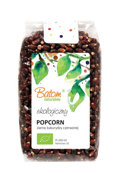 Kukurydza ziarno na popcorn Czerwona Ekologiczna BIO 250 g - Batom 