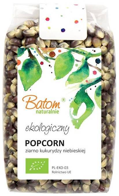 Kukurydza ziarno na popcorn Niebieska Ekologiczna BIO 250 g - Batom 
