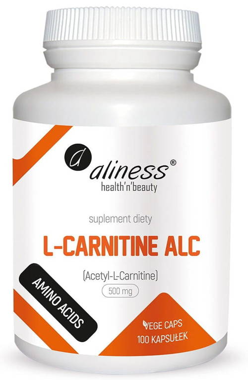 L-Carnityne ALC 500 mg L-Karnityna aminokwas 100 kaps. Vege Aliness - suplement diety