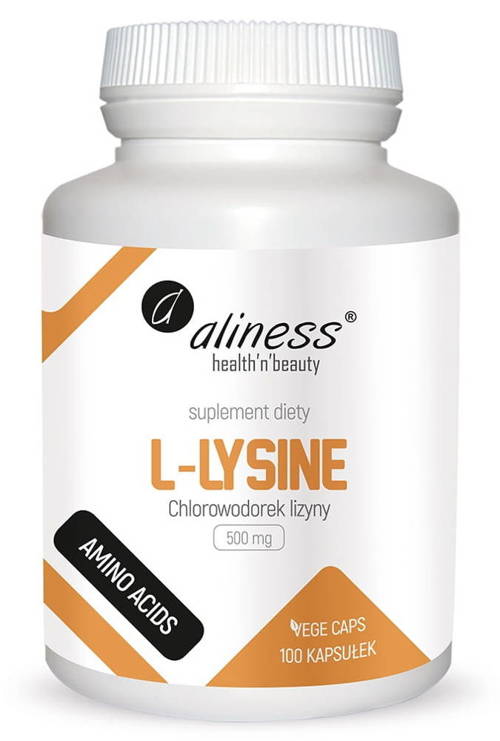 L-Lysine 500 mg L-Lizyna aminokwas 100 kaps. Vege Aliness - suplement diety